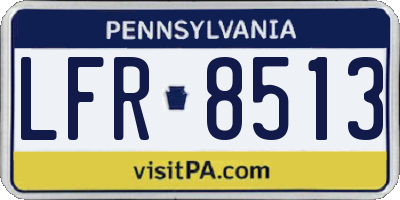 PA license plate LFR8513