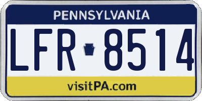 PA license plate LFR8514