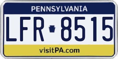 PA license plate LFR8515