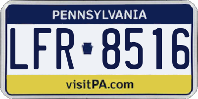 PA license plate LFR8516