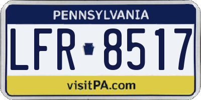 PA license plate LFR8517