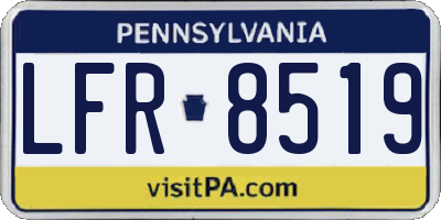 PA license plate LFR8519