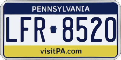 PA license plate LFR8520