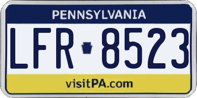 PA license plate LFR8523