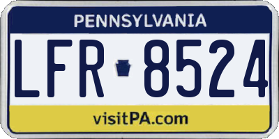 PA license plate LFR8524