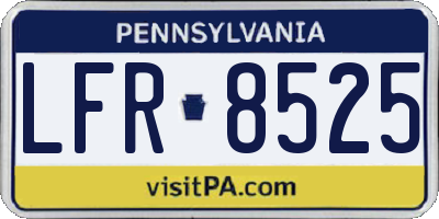 PA license plate LFR8525