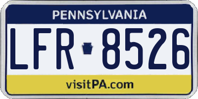 PA license plate LFR8526