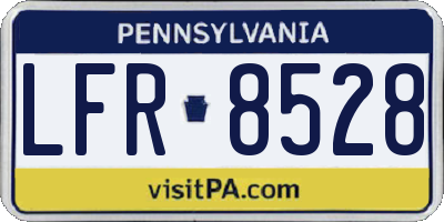 PA license plate LFR8528