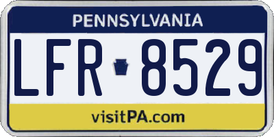 PA license plate LFR8529