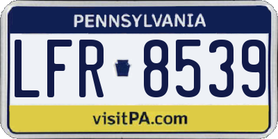 PA license plate LFR8539
