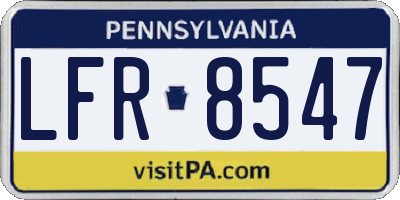 PA license plate LFR8547