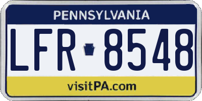 PA license plate LFR8548