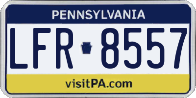 PA license plate LFR8557