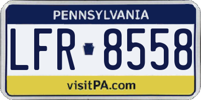 PA license plate LFR8558