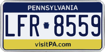 PA license plate LFR8559