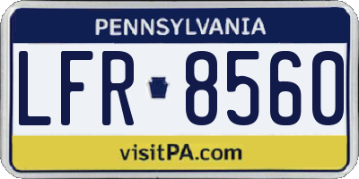 PA license plate LFR8560