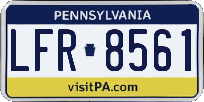 PA license plate LFR8561