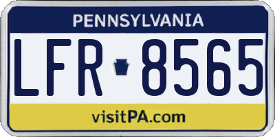 PA license plate LFR8565