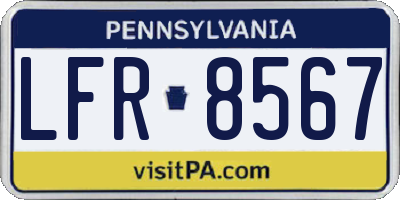 PA license plate LFR8567