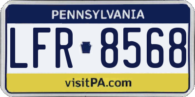 PA license plate LFR8568