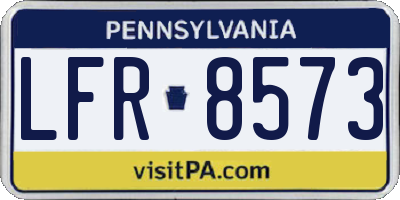 PA license plate LFR8573