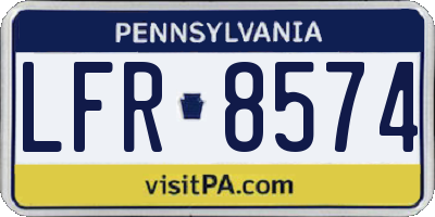 PA license plate LFR8574