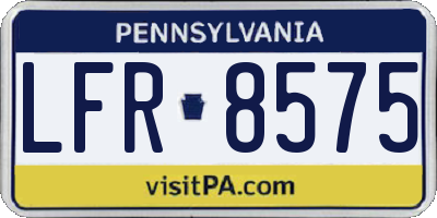 PA license plate LFR8575