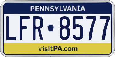 PA license plate LFR8577