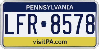 PA license plate LFR8578