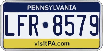 PA license plate LFR8579