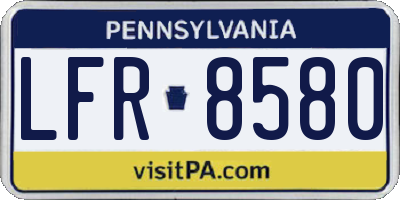 PA license plate LFR8580
