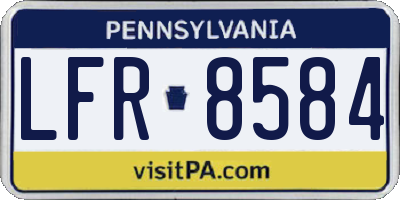 PA license plate LFR8584
