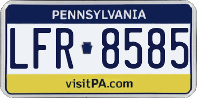 PA license plate LFR8585