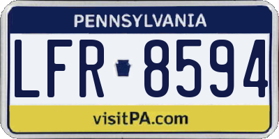PA license plate LFR8594