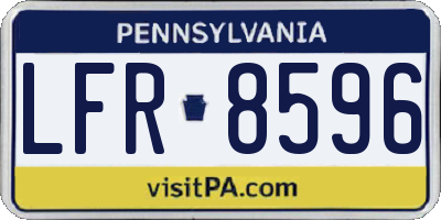 PA license plate LFR8596