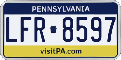 PA license plate LFR8597