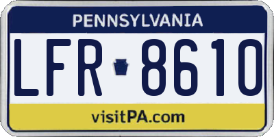 PA license plate LFR8610
