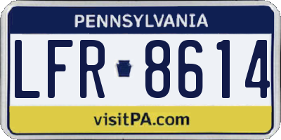 PA license plate LFR8614
