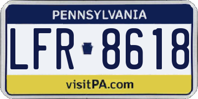 PA license plate LFR8618
