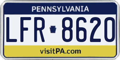 PA license plate LFR8620