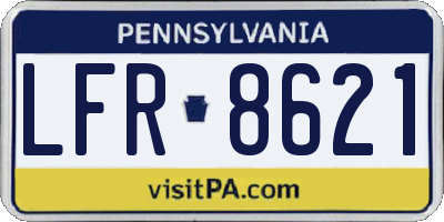 PA license plate LFR8621