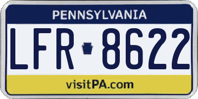 PA license plate LFR8622