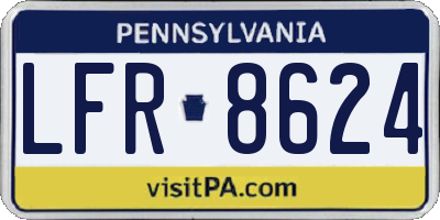PA license plate LFR8624