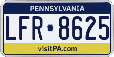 PA license plate LFR8625