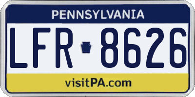 PA license plate LFR8626