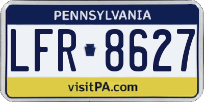 PA license plate LFR8627