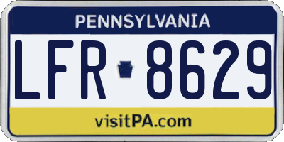 PA license plate LFR8629