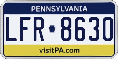 PA license plate LFR8630