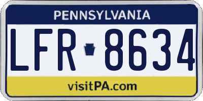 PA license plate LFR8634