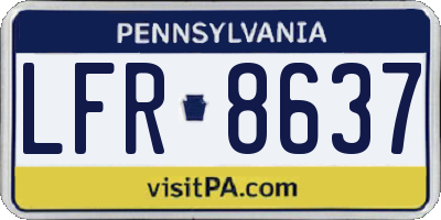 PA license plate LFR8637